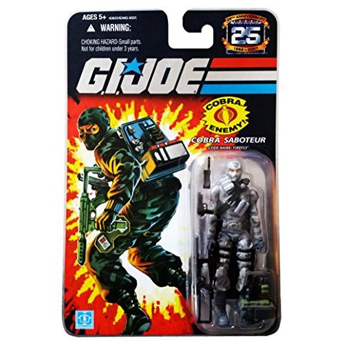 해즈브로 Hasbro G.I. Joe 25th Anniversary: Firefly (Cobra Saboteur) 3.75 Inch Action Figure