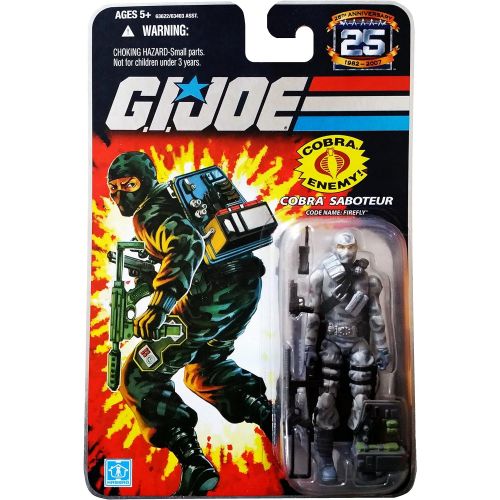 해즈브로 Hasbro G.I. Joe 25th Anniversary: Firefly (Cobra Saboteur) 3.75 Inch Action Figure