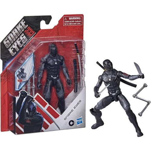 해즈브로 Hasbro Snake Eyes: G.I. Joe Origins Snakes Eyes Action Figure Collectible Toy with Fun Action Feature and Accessories, Toys for Kids Ages 4 and Up