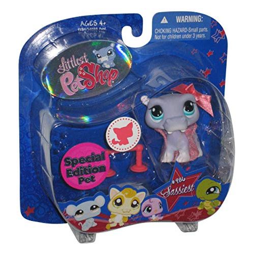 해즈브로 Hasbro Littlest Pet Shop Assortment A Series 4 Collectible Figure Hippo (Special Edition Pet!)