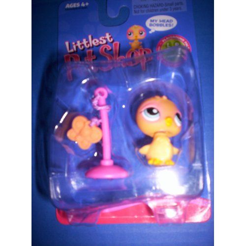 해즈브로 Littlest Pet Shop Single Pack Yellow Chick #290 w/ Butterfly Toy by Hasbro