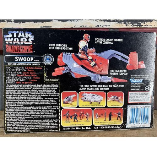 해즈브로 Hasbro Star Wars Shadows of The Empire Swoop Vehicl with Trooper and Toops WideVision Cards