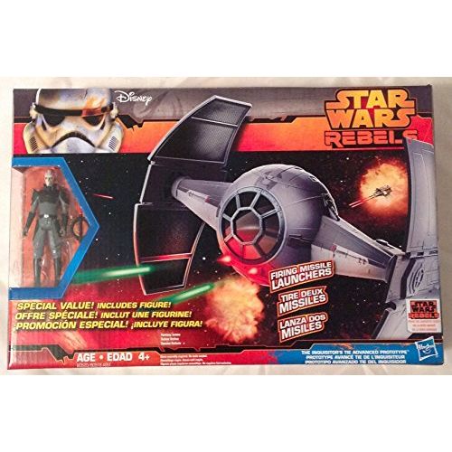 해즈브로 Hasbro Star Wars Rebels Inquisitors Tie Advanced Prototype Vehicle with Bonus Figure Inquisitor