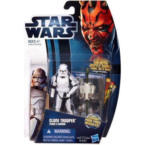 해즈브로 Hasbro Star Wars The Clone Wars Clone Trooper Phase II Armor 3.5 Inch Scale Action Figure CW2