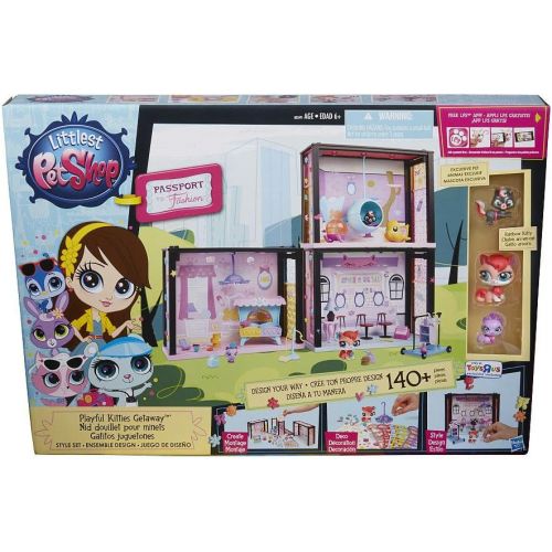 해즈브로 Hasbro Littlest Pet Shop Style Set Playful Kitties Getaway Playset