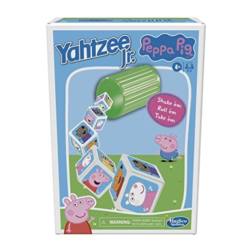 해즈브로 Hasbro Gaming Yahtzee Jr.: Peppa Pig Edition Board Game for Kids Ages 4 and Up, Counting and Matching Game for Preschoolers (Amazon Exclusive)