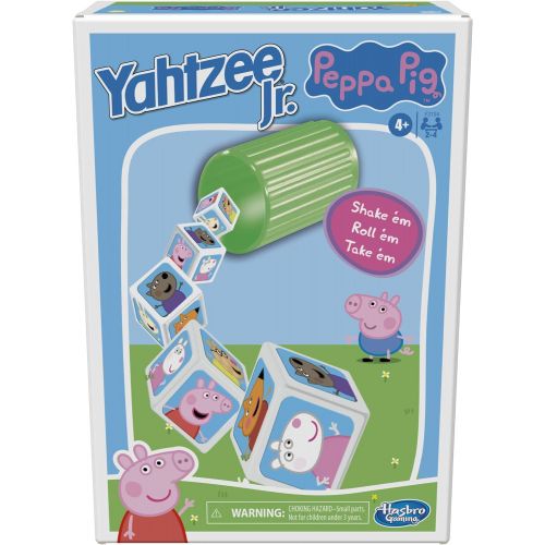 해즈브로 Hasbro Gaming Yahtzee Jr.: Peppa Pig Edition Board Game for Kids Ages 4 and Up, Counting and Matching Game for Preschoolers (Amazon Exclusive)