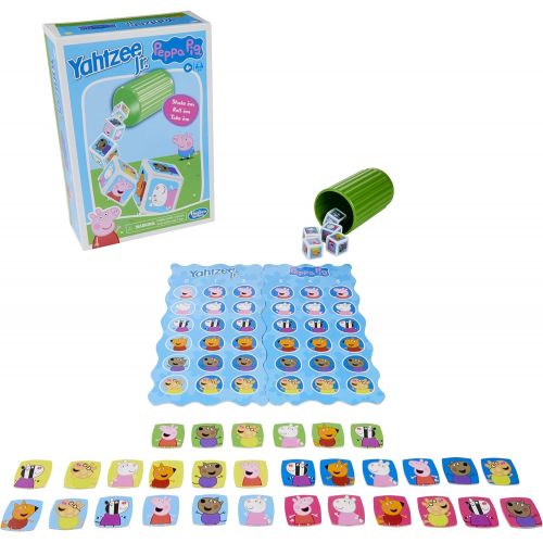 해즈브로 Hasbro Gaming Yahtzee Jr.: Peppa Pig Edition Board Game for Kids Ages 4 and Up, Counting and Matching Game for Preschoolers (Amazon Exclusive)