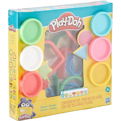 해즈브로 Hasbro Play-Doh Fundamentals - 9 Shape Tools plus 6 Colors of Play Dough