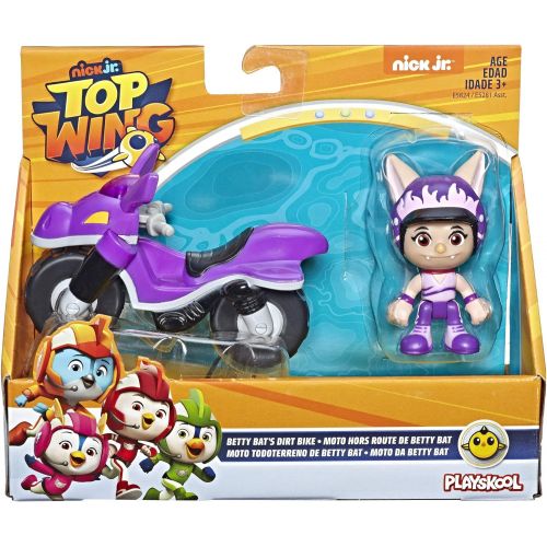 해즈브로 Hasbro Top Wing Figure and Vehicle Betty Bat’s Dirt Bike with Removable 3-Inch Figure from The Nick Jr. Show, Great Toy for Kids Ages 3 to 5