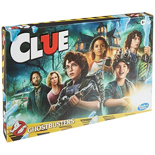 해즈브로 Hasbro Gaming Clue: Ghostbusters Edition Game, Cooperative Board Game for Kids Ages 8 and Up; Players Can Team Up to Battle Ghosts