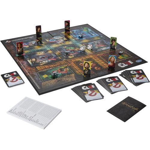 해즈브로 Hasbro Gaming Clue: Ghostbusters Edition Game, Cooperative Board Game for Kids Ages 8 and Up; Players Can Team Up to Battle Ghosts