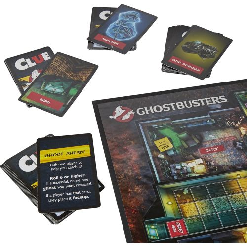 해즈브로 Hasbro Gaming Clue: Ghostbusters Edition Game, Cooperative Board Game for Kids Ages 8 and Up; Players Can Team Up to Battle Ghosts