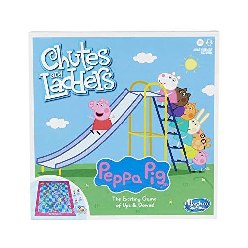 해즈브로 Hasbro Gaming Chutes and Ladders: Peppa Pig Edition Board Game for Kids Ages 3 and Up, for 2-4 Players