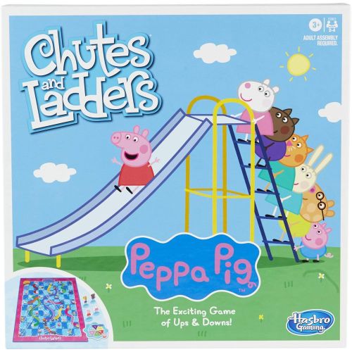 해즈브로 Hasbro Gaming Chutes and Ladders: Peppa Pig Edition Board Game for Kids Ages 3 and Up, for 2-4 Players