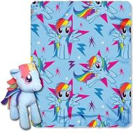 Hasbro My Little Pony, Rainbow Dash Hugger and Fleece Throw Blanket Set, 40 x 50, Multi Color