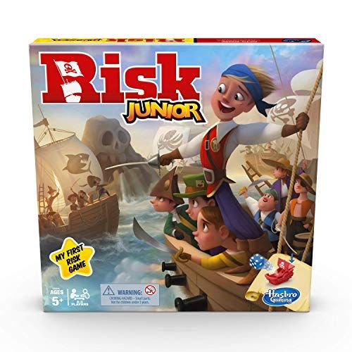 해즈브로 Hasbro Gaming Risk Junior Game, Strategy Board Game, A Childs Intro to The Classic Risk Game for Ages 5 and Up; Pirate Themed Game