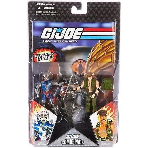 해즈브로 G.I. JOE Hasbro 25th Anniversary 3 3/4 Wave 7 Action Figures Comic Book 2Pack bGungHo Cobra Commander