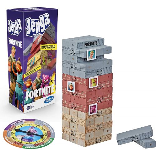 해즈브로 Hasbro Gaming Jenga: Fortnite Edition Game, Wooden Block Stacking Tower Game for Fortnite Fans, Ages 8 and Up