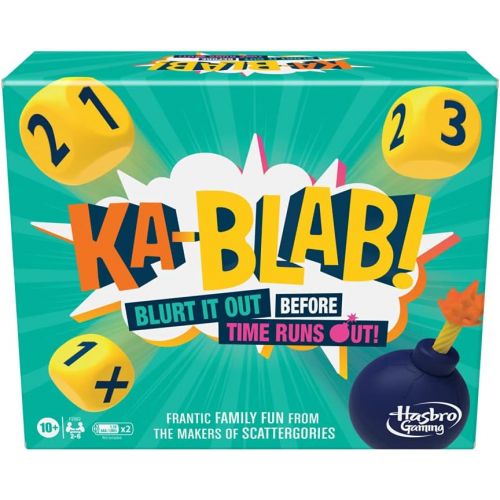 해즈브로 Hasbro Gaming Ka-Blab! Game for Families, Teens and Children Aged 10 and Up, Family-Friendly Party Game for 2-6 Players