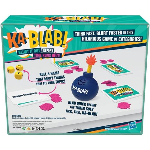 해즈브로 Hasbro Gaming Ka-Blab! Game for Families, Teens and Children Aged 10 and Up, Family-Friendly Party Game for 2-6 Players