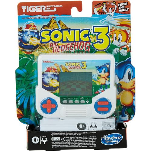 해즈브로 Hasbro Gaming Tiger Electronics Sonic The Hedgehog 3 Electronic LCD Video Game, Retro-Inspired Edition, Handheld 1-Player Game, Ages 8 and Up