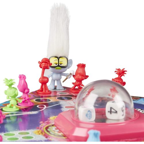 해즈브로 Hasbro Gaming Trouble: DreamWorks Trolls World Tour Edition Board Game for Kids Ages 5 and Up; Includes Tiny Diamond Figure with Hair, Model:E8906