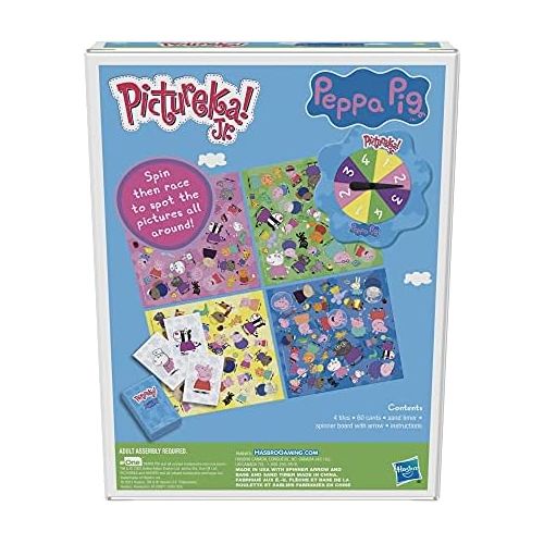 해즈브로 Hasbro Gaming Pictureka! Junior Peppa Pig Game, Picture Game, Fun Board Game for Preschoolers, Games for 4 Year Olds and Up, No Reading Required Game