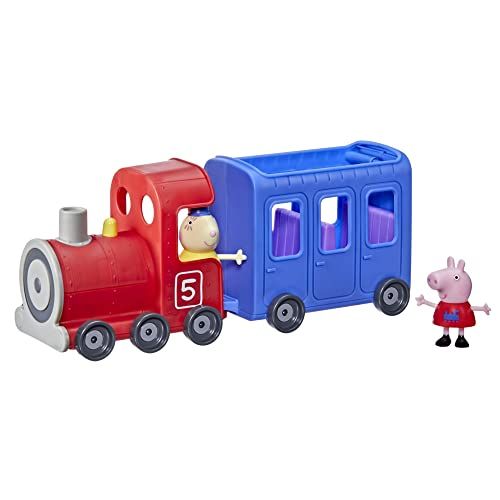 해즈브로 Hasbro Peppa Pig Peppa’s Adventures Miss Rabbit’s Train 2-Part Detachable Vehicle Preschool Toy: 2 Figures, Rolling Wheels, for Ages 3 and Up