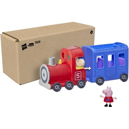 해즈브로 Hasbro Peppa Pig Peppa’s Adventures Miss Rabbit’s Train 2-Part Detachable Vehicle Preschool Toy: 2 Figures, Rolling Wheels, for Ages 3 and Up