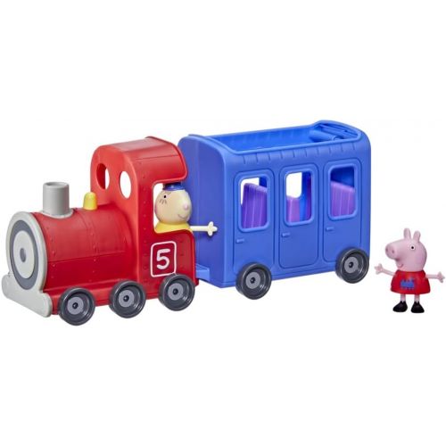 해즈브로 Hasbro Peppa Pig Peppa’s Adventures Miss Rabbit’s Train 2-Part Detachable Vehicle Preschool Toy: 2 Figures, Rolling Wheels, for Ages 3 and Up