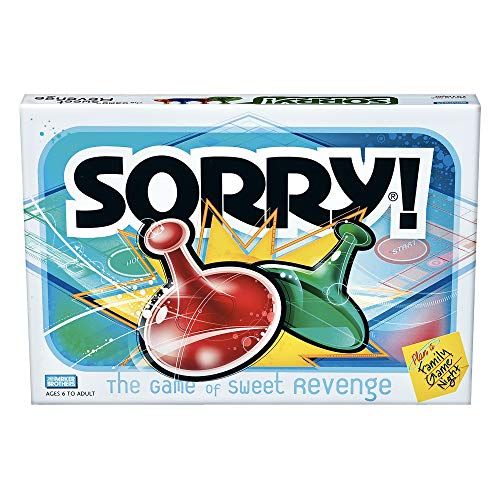 해즈브로 Hasbro Gaming Sorry! Board Game for Kids Ages 6 and Up; Classic Hasbro Board Game; Each Player Gets 4 Pawns (Pawn Colors May Vary) ? Amazon Exclusive