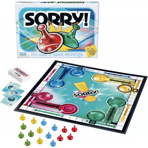 해즈브로 Hasbro Gaming Sorry! Board Game for Kids Ages 6 and Up; Classic Hasbro Board Game; Each Player Gets 4 Pawns (Pawn Colors May Vary) ? Amazon Exclusive