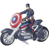 Hasbro Marvel Legends Series Captain America Figure and Motorcycle, Multi-Colour