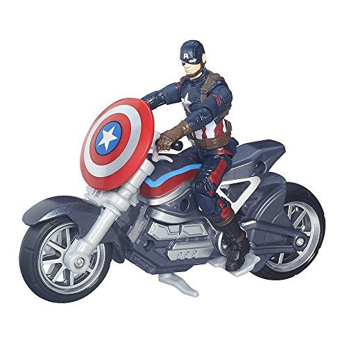 해즈브로 Hasbro Marvel Legends Series Captain America Figure and Motorcycle, Multi-Colour