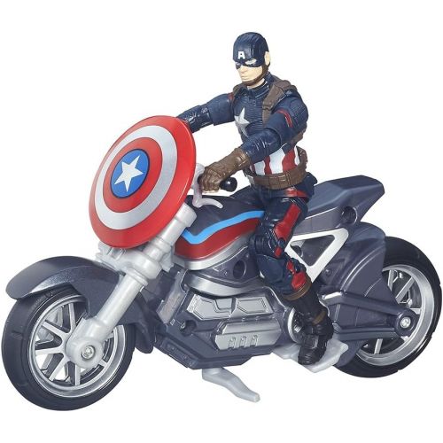 해즈브로 Hasbro Marvel Legends Series Captain America Figure and Motorcycle, Multi-Colour