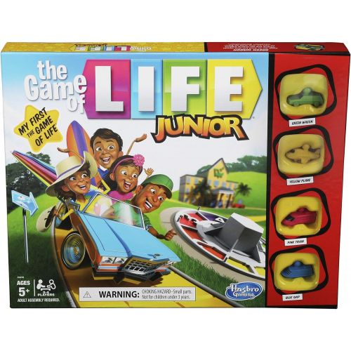 해즈브로 Hasbro Gaming The Game of Life Junior Board Game for Kids Ages 5 and Up, Game for 2-4 Players