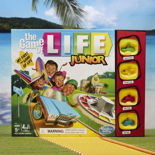 해즈브로 Hasbro Gaming The Game of Life Junior Board Game for Kids Ages 5 and Up, Game for 2-4 Players