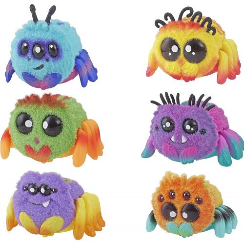 해즈브로 Hasbro Spider FlufferPuff; Harry Scoots, Klutzers, Toofy Spooder, Bo Dangles and Peeks Voice-Activated Pet; Ages 5 and up - Set of 6