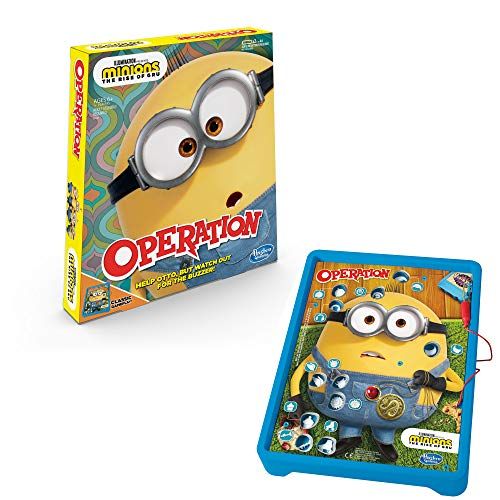 해즈브로 Hasbro Gaming Operation Game: Minions: The Rise of Gru Edition Board Game for Kids Ages 6 and Up; Classic Operation Gameplay; for 1 or More Players