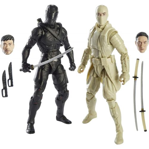 해즈브로 Hasbro G.I. Joe Classified Series 6-Inch Storm Shadow and Snake Eyes Action Figure Bundle (2 Items)