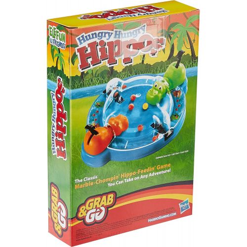 해즈브로 Hasbro Gaming Elefun & Friends Hungry Hungry Hippos Grab & Go Game
