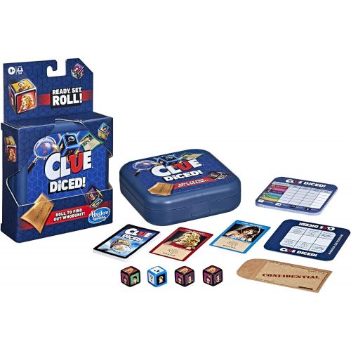 해즈브로 Hasbro Gaming Clue Diced Game, Easy to Learn Game, Quick Game, Portable Travel Game, Travel Game, Family Board Game, Fast Game for Kids Ages 8 and Up