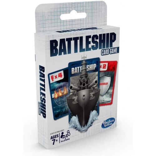 해즈브로 Hasbro Gaming E7971UC0 Classic Card Travel Game-Battleship