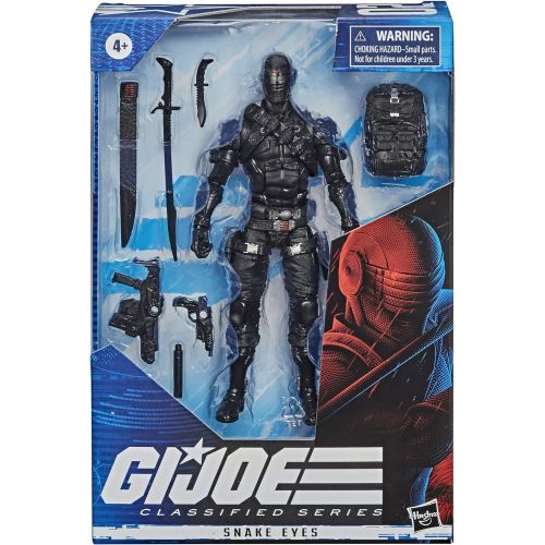 해즈브로 Hasbro G.I. Joe Classified Series Snake Eyes Action Figure 02 Collectible Premium Toy with Multiple Accessories 6-Inch Scale with Custom Package Art