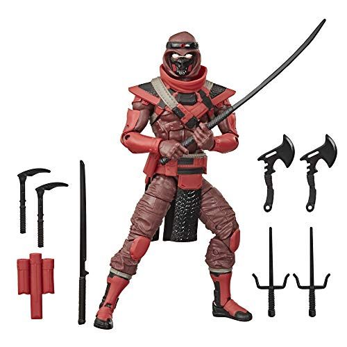 해즈브로 Hasbro G.I. Joe Classified Series Red Ninja Action Figure 08 Collectible Premium Toy with Multiple Accessories 6-Inch Scale with Custom Package Art