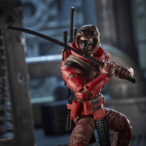 해즈브로 Hasbro G.I. Joe Classified Series Red Ninja Action Figure 08 Collectible Premium Toy with Multiple Accessories 6-Inch Scale with Custom Package Art