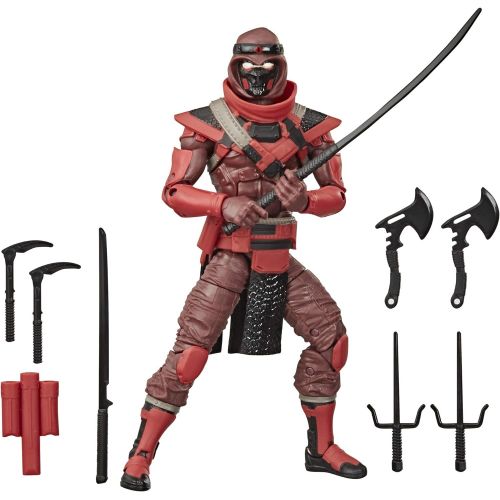 해즈브로 Hasbro G.I. Joe Classified Series Red Ninja Action Figure 08 Collectible Premium Toy with Multiple Accessories 6-Inch Scale with Custom Package Art