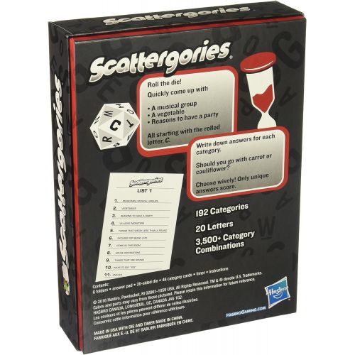 해즈브로 Hasbro Gaming Scattergories Board Game