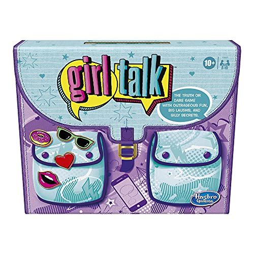 해즈브로 Hasbro Gaming Girl Talk Truth or Dare? Board Game for Teens and Tweens, Inspired by The Original 1980s Edition, Ages 10 and Up, for 2-10 Players